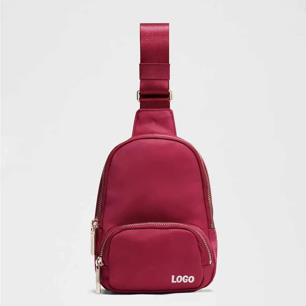Backper Meissa Letter-Print Waist Bag — Red