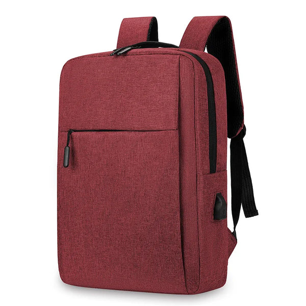 Hegemone slim business laptop backpack in burgundy