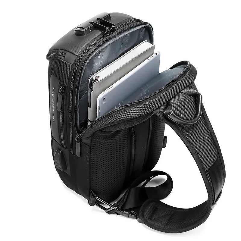 Mingao 7082 USB Anti-Theft Crossbody Sling Bag
