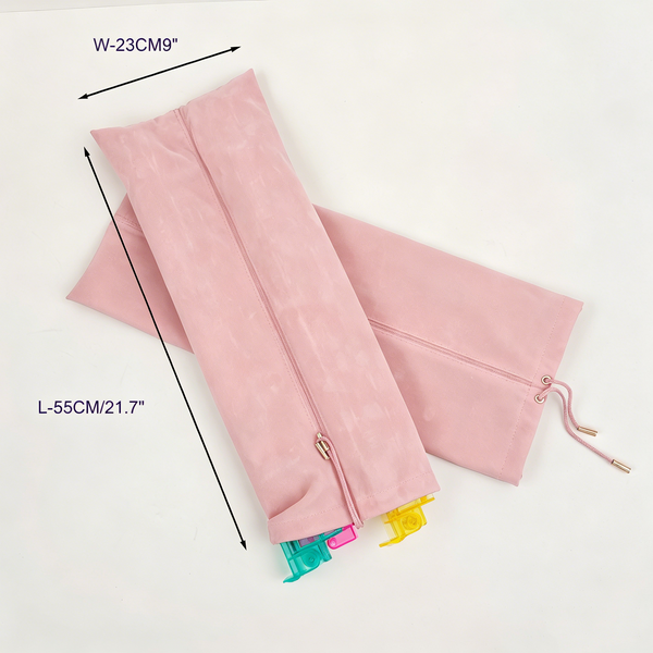 Backper Lynx Velvet Drawstring Mahjong Rack Carry Bag — Pink