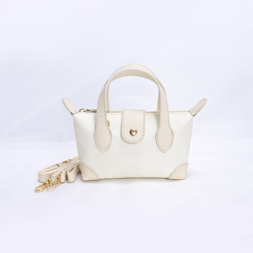 Backper Phoenix Mini Nylon Crossbody Pouchette — Nude