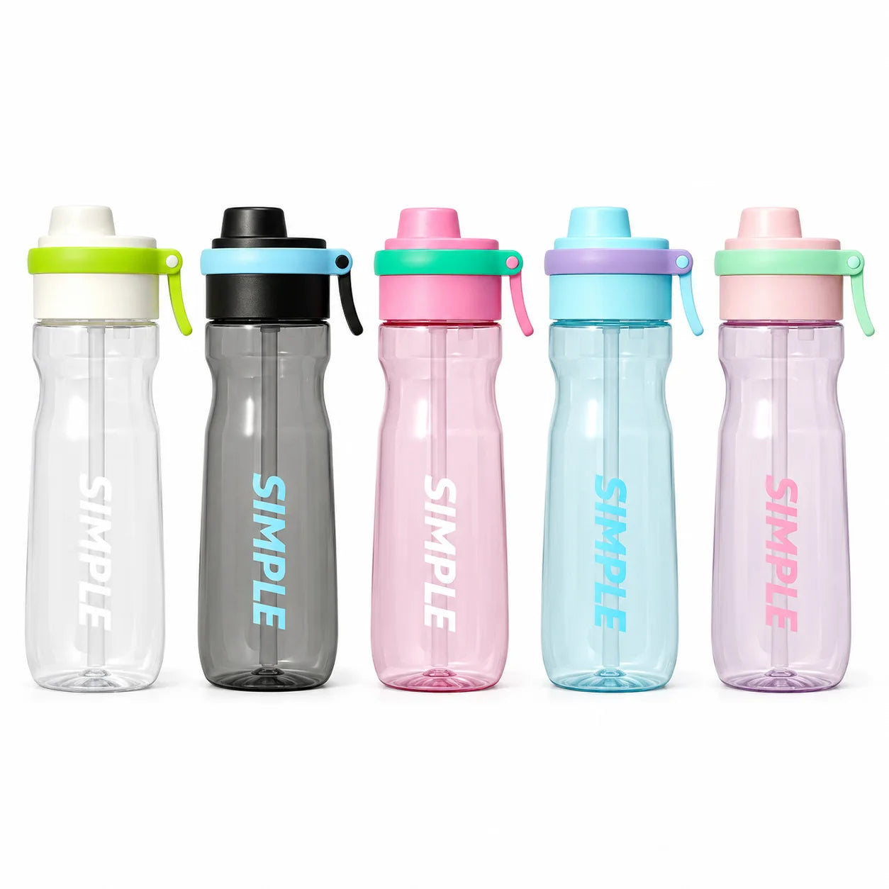 900ml Mist Spray Sports Water Bottle with Straw – Large Capacity Student & Outdoor – 11