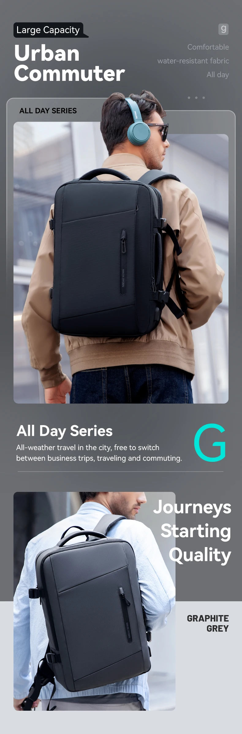 Mark Ryden Equator MR-9299 Travel Oxford Backpack