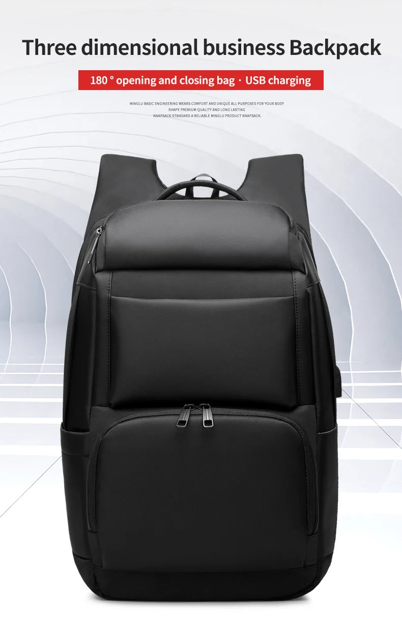 Mingao 8019 15.6" Anti-Theft USB Business Laptop Backpack - detail 1