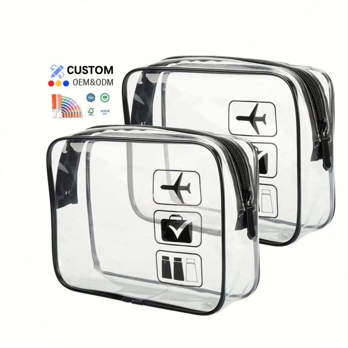 Backper Antlia Clear TSA Toiletry Bag — front view