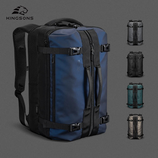Kingsons unisex waterproof travel backpack — front view