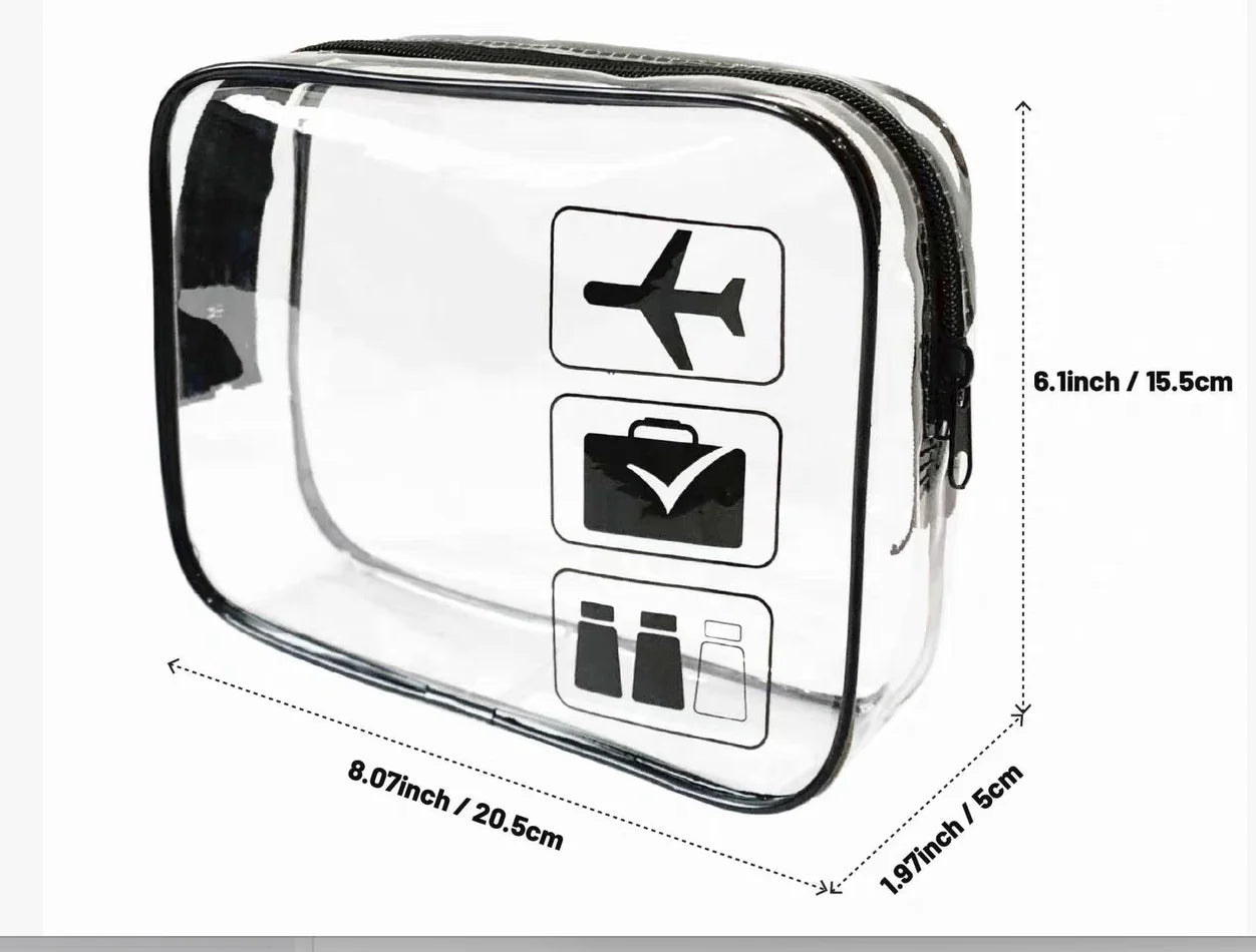 Backper Antlia Clear TSA Toiletry Bag — Black