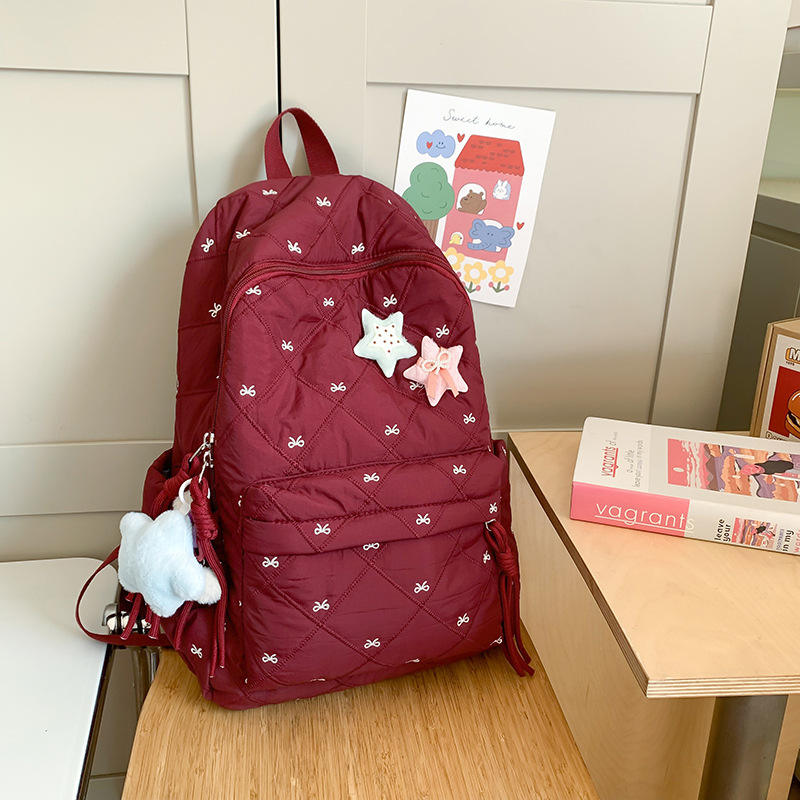 Agate SJ82290SCH hip-hop nylon backpack detail