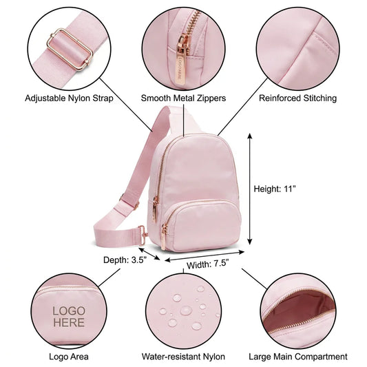 Backper Meissa Letter-Print Waist Bag — angle view
