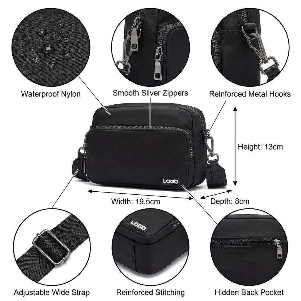 Backper Eridanus Fruit-Print Crossbody — angle view