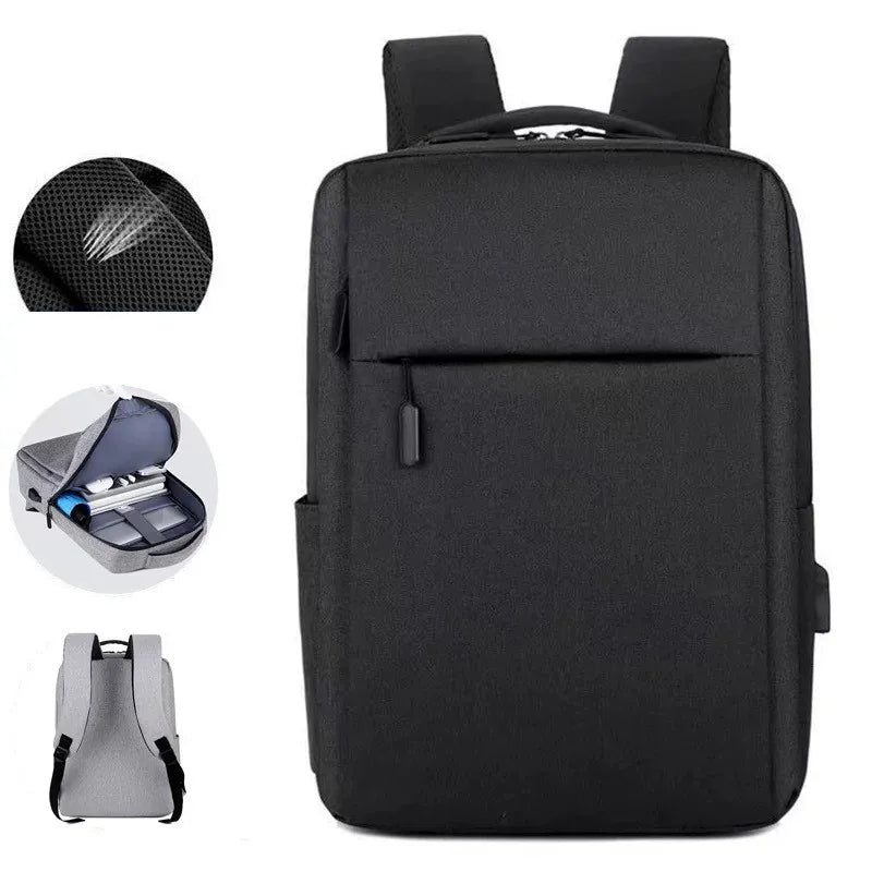 Hegemone laptop backpack in black