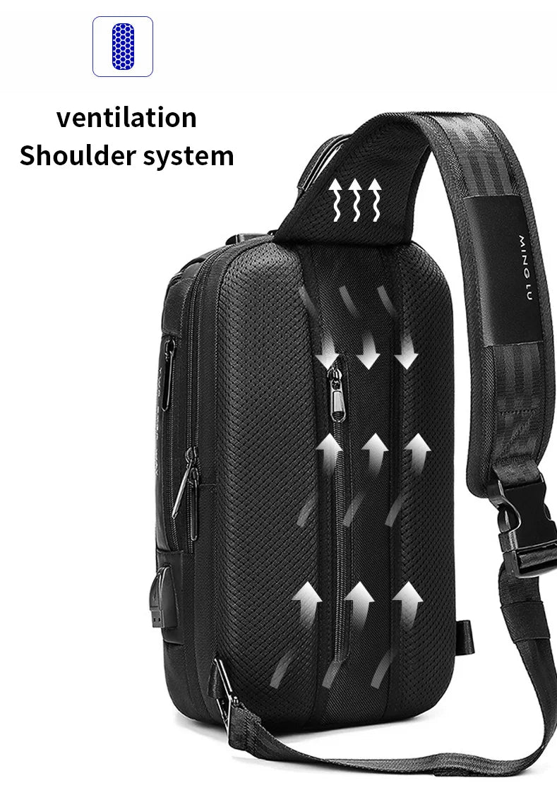 Mingao 7082 USB Anti-Theft Crossbody Sling Bag - detail 5