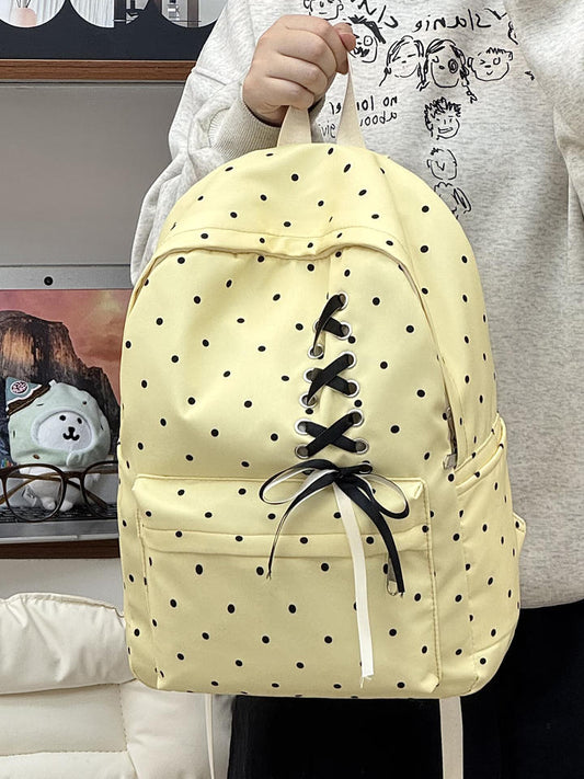 Obsidian SJ892929SCH bow polka dot backpack side