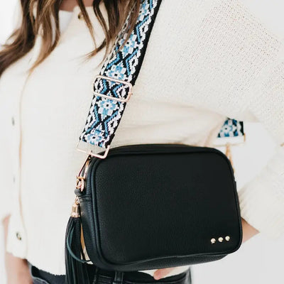 Backper Mensa Vegan Leather Crossbody Camera Bag — Black