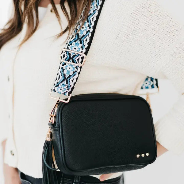 Backper Mensa Vegan Leather Crossbody Camera Bag — Black