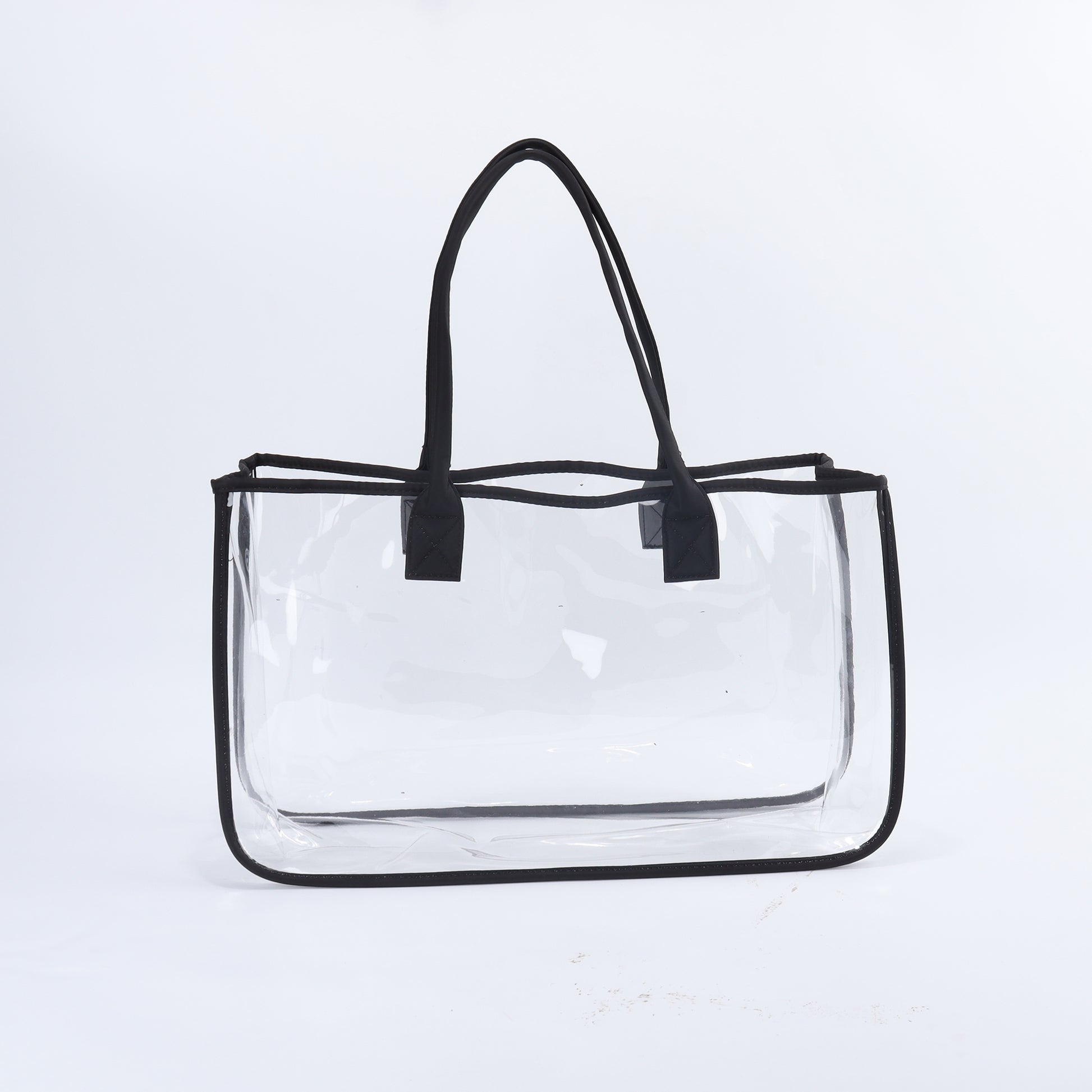 Backper Cetus Clear PVC Beach & Shopping Tote — Black