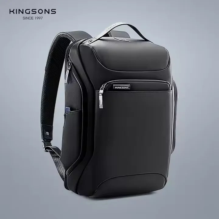 Kingsons men's USB charging travel backpack