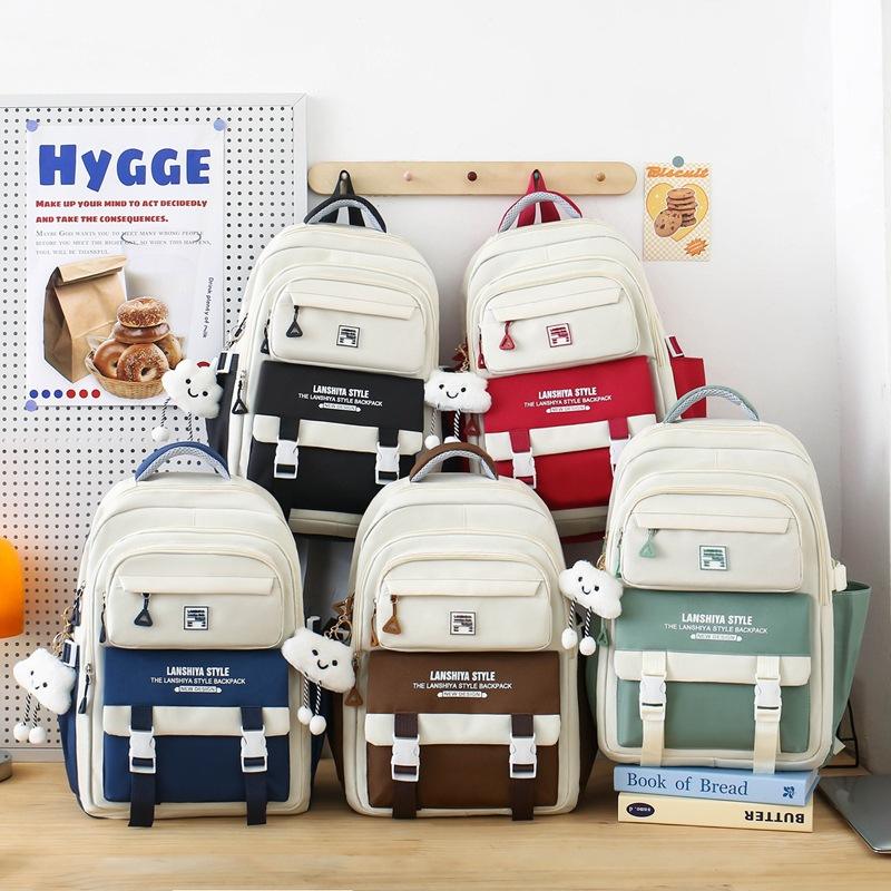 Varsity 5-Piece Student Backpack Set Senjia - back
