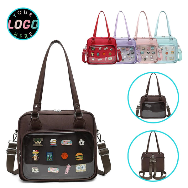Backper Virgo Ita Badge Display Shoulder Bag — front view
