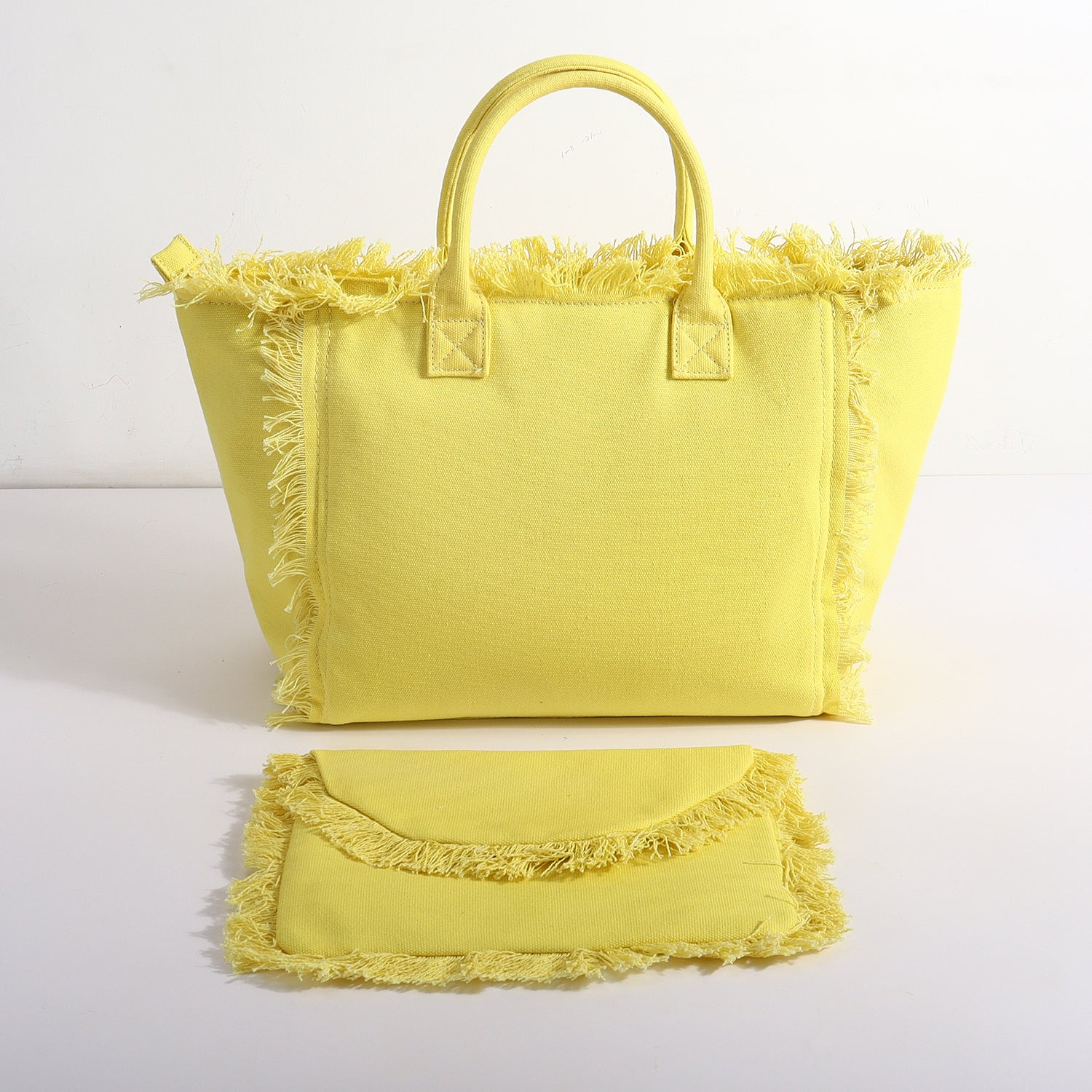 Backper Orion KM2773 fringe canvas weekender detail