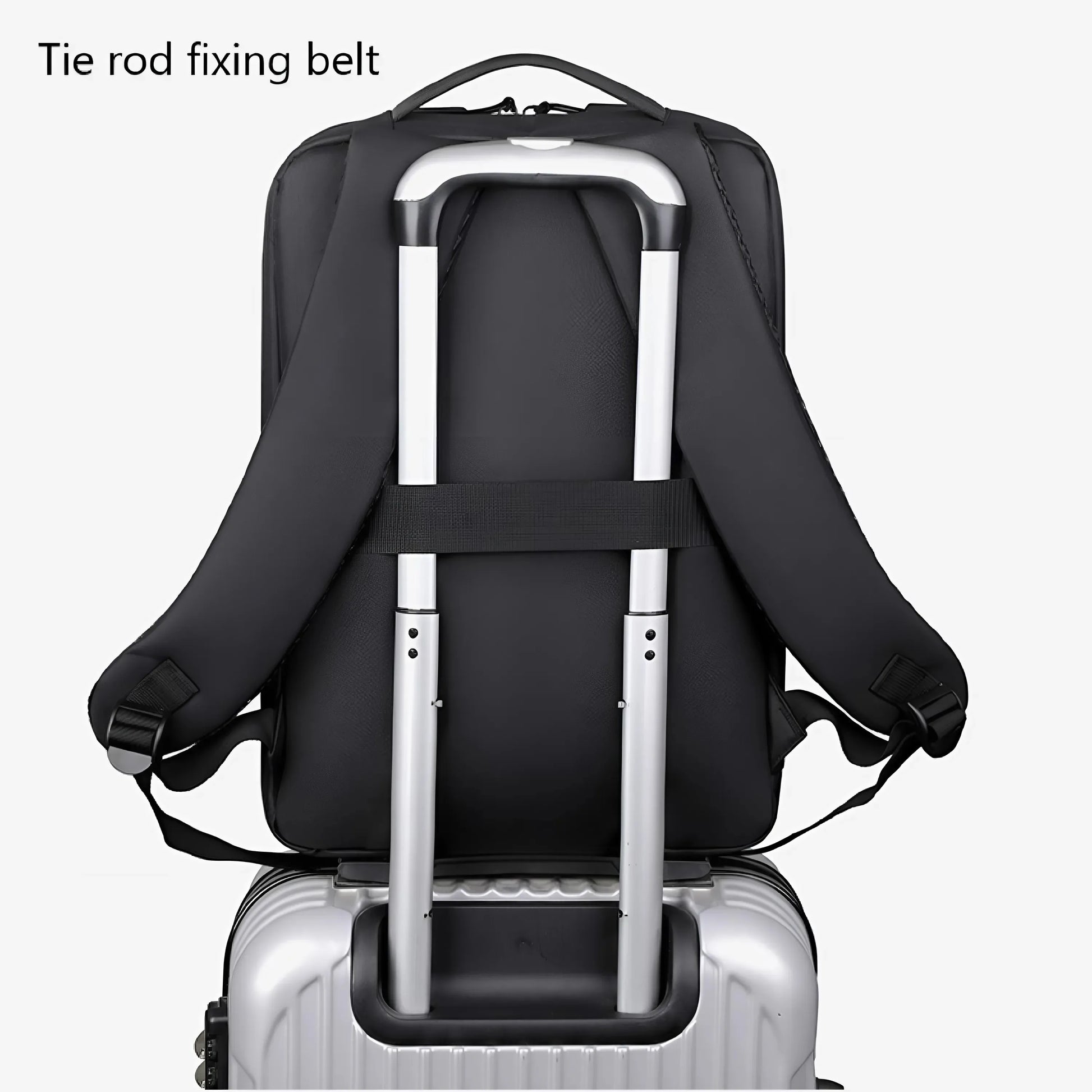 Laptop backpack USB charging port detail