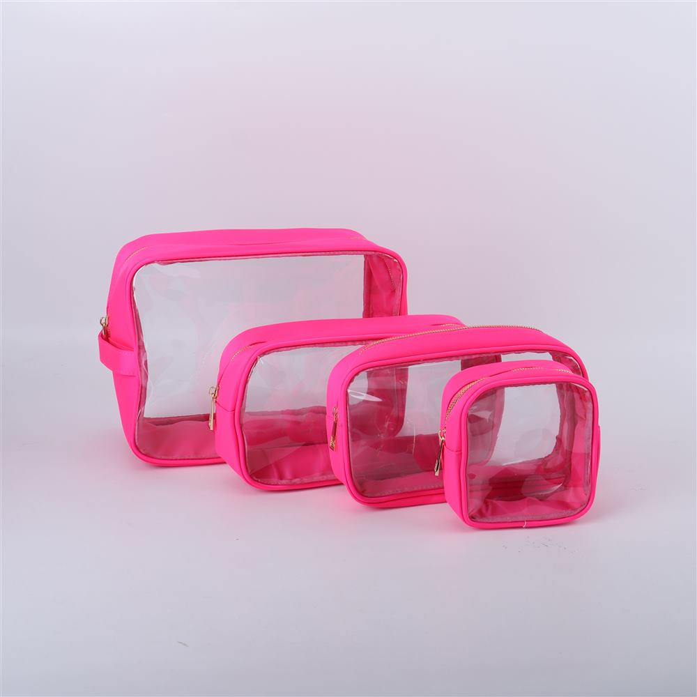 Backper Delphinus Clear Swim & Pool Travel Pouch — Hot Pink