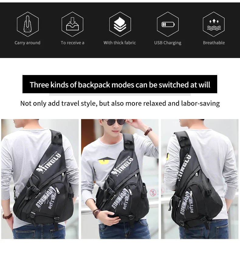Mingao 177 Waterproof Triangle Crossbody Sling Bag - detail 3