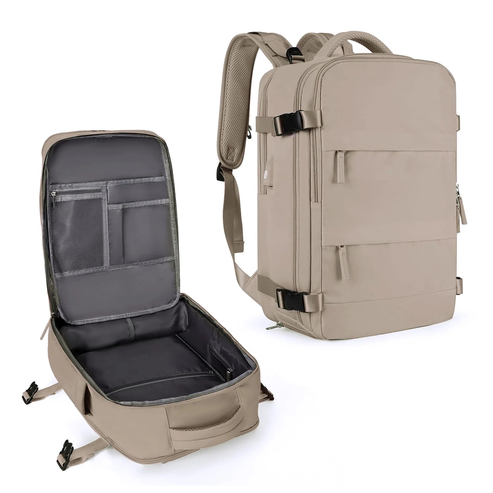 Praxidike travel backpack in rose gold