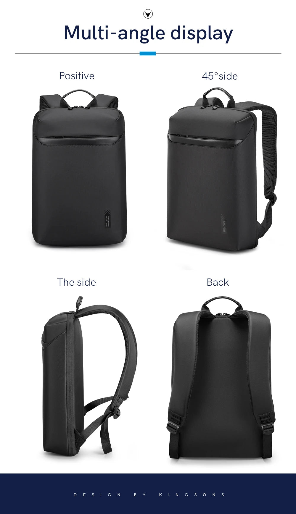 Kingsons K10321W 11L Waterproof Business Laptop Backpack