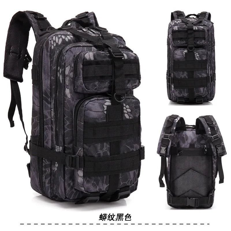 Hong BM-24M751 25L Waterproof Tactical Laptop Backpack - Python Black