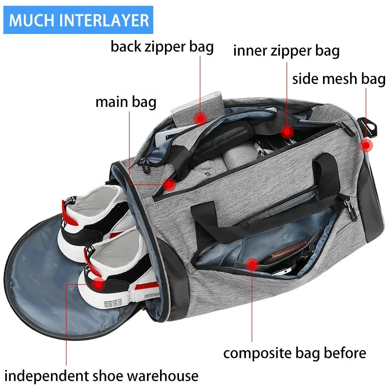 Mingao 303 Waterproof Sports Travel Duffle Bag with Shoe Compartment - main 3