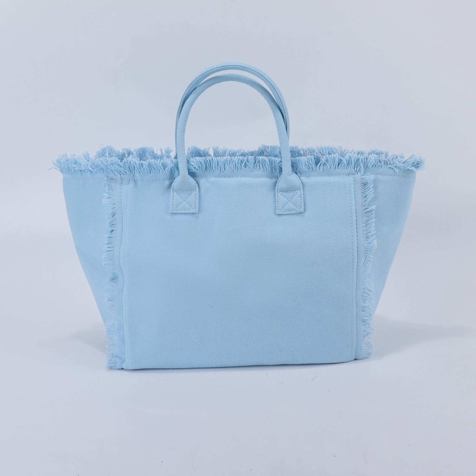 Backper Pavo KM2707 fringe canvas shopping tote detail
