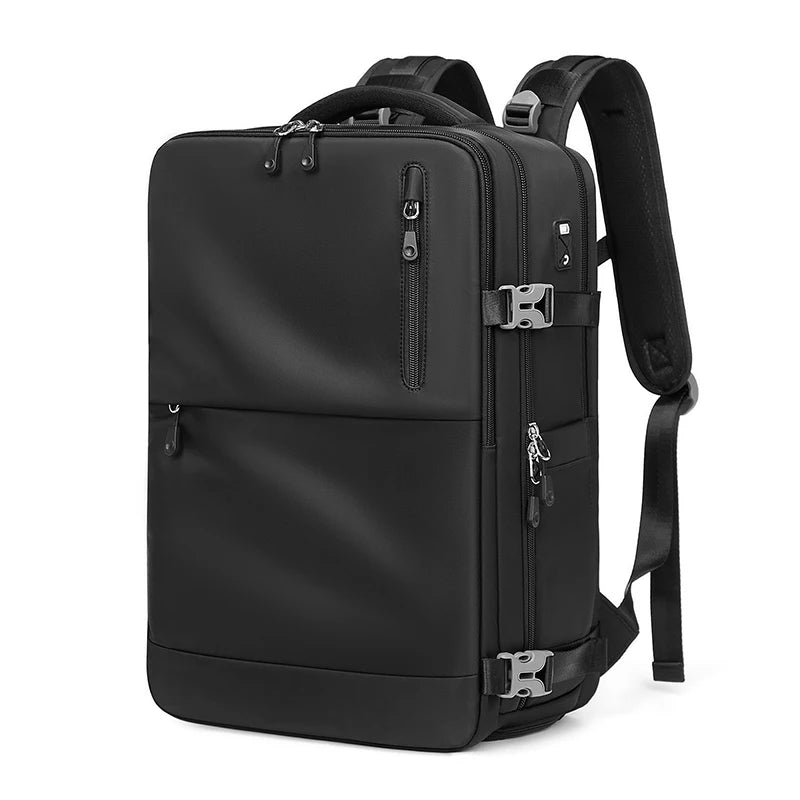 Mingao 231048 Fashion Travel Laptop Backpack with Shoe Compartment - Black