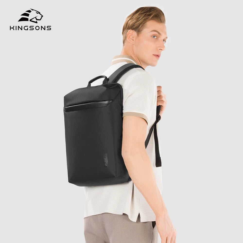 Kingsons men's waterproof school backpack — lifestyle shot