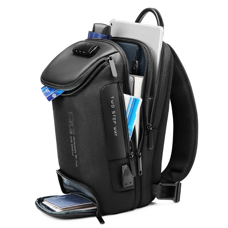 Mingao 7082 USB Anti-Theft Crossbody Sling Bag