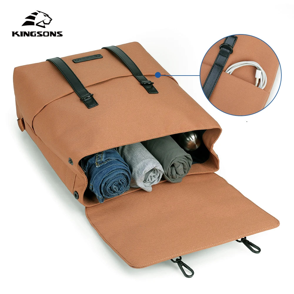 Kingsons women's waterproof school backpack — lifestyle shot