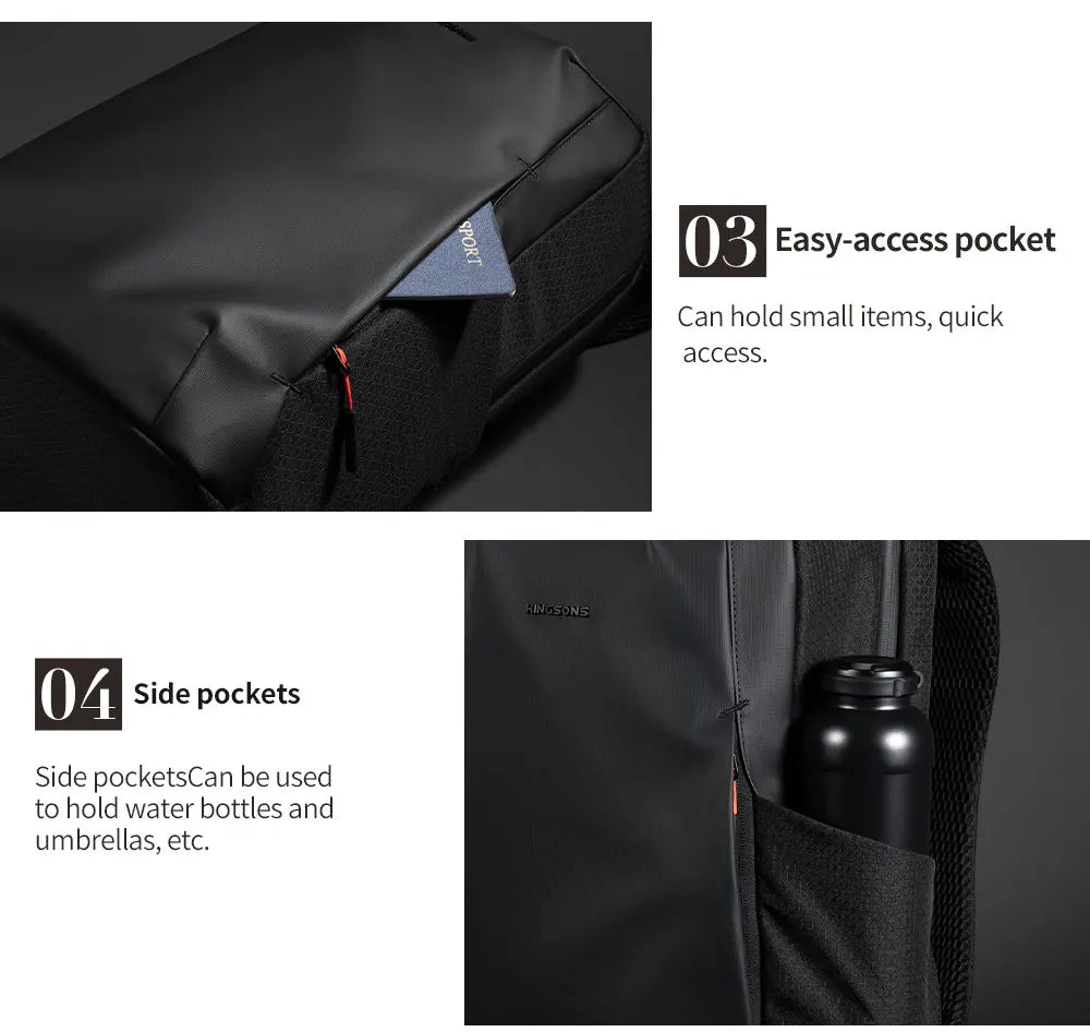Kingsons KS25663 28L Waterproof Flight-Approved Backpack
