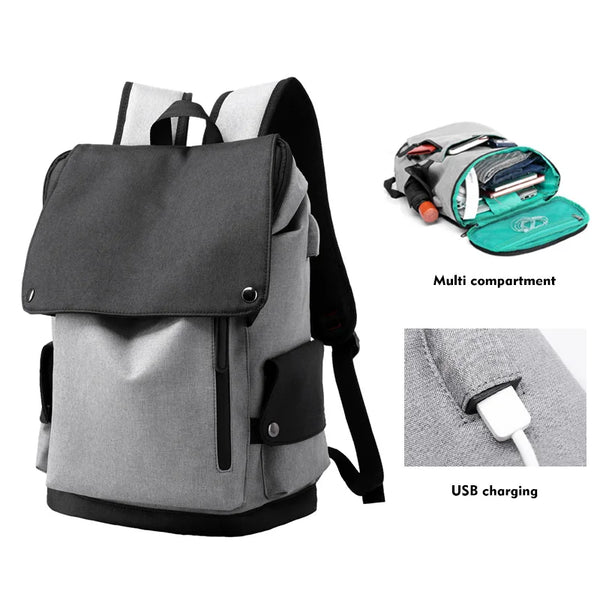 Mingao 055 USB Anti-Theft Student Laptop Backpack