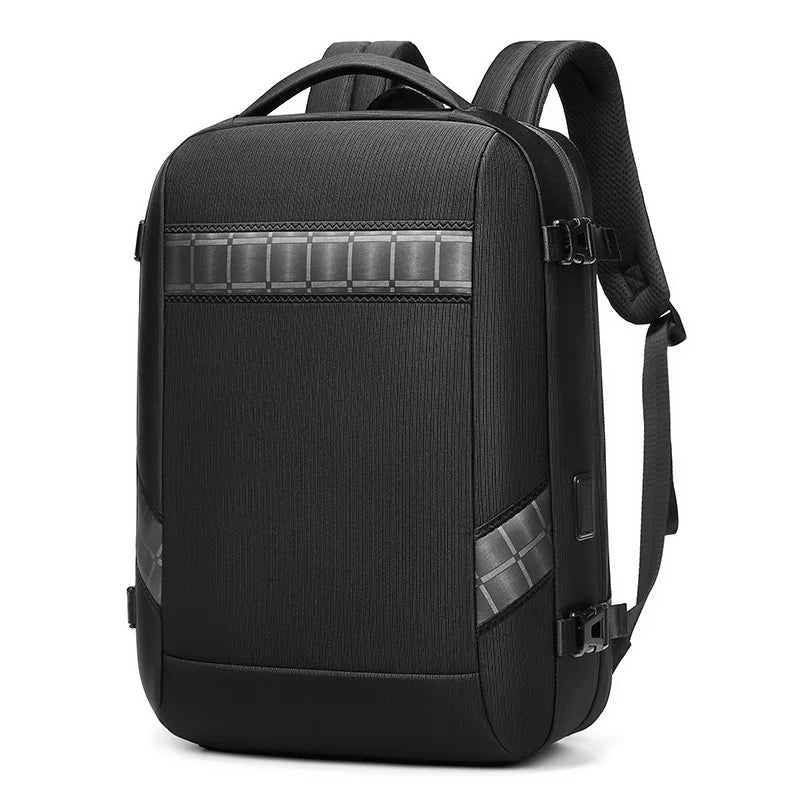 Mingao 611 Anti-Theft USB College Laptop Backpack - Black