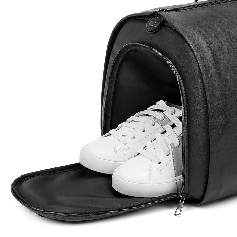 Mingao 233027 Waterproof PU Leather Garment Duffle Bag - 4