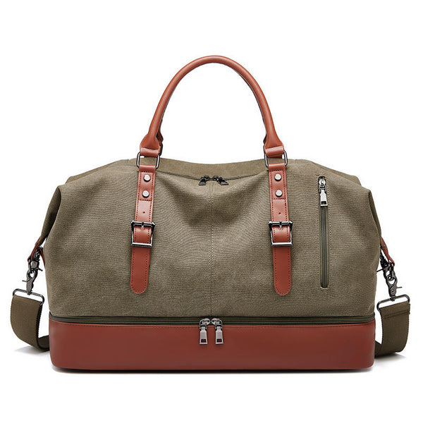 Mingao 402 vintage canvas travel duffle bag front view