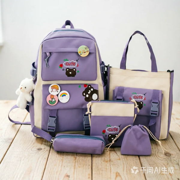 Daisy cartoon canvas school backpack
