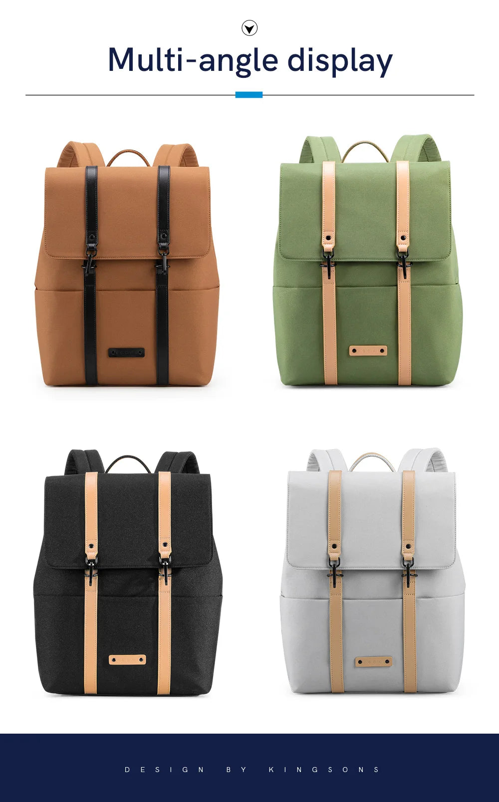 Kingsons K10052W Women's Waterproof Laptop Backpack