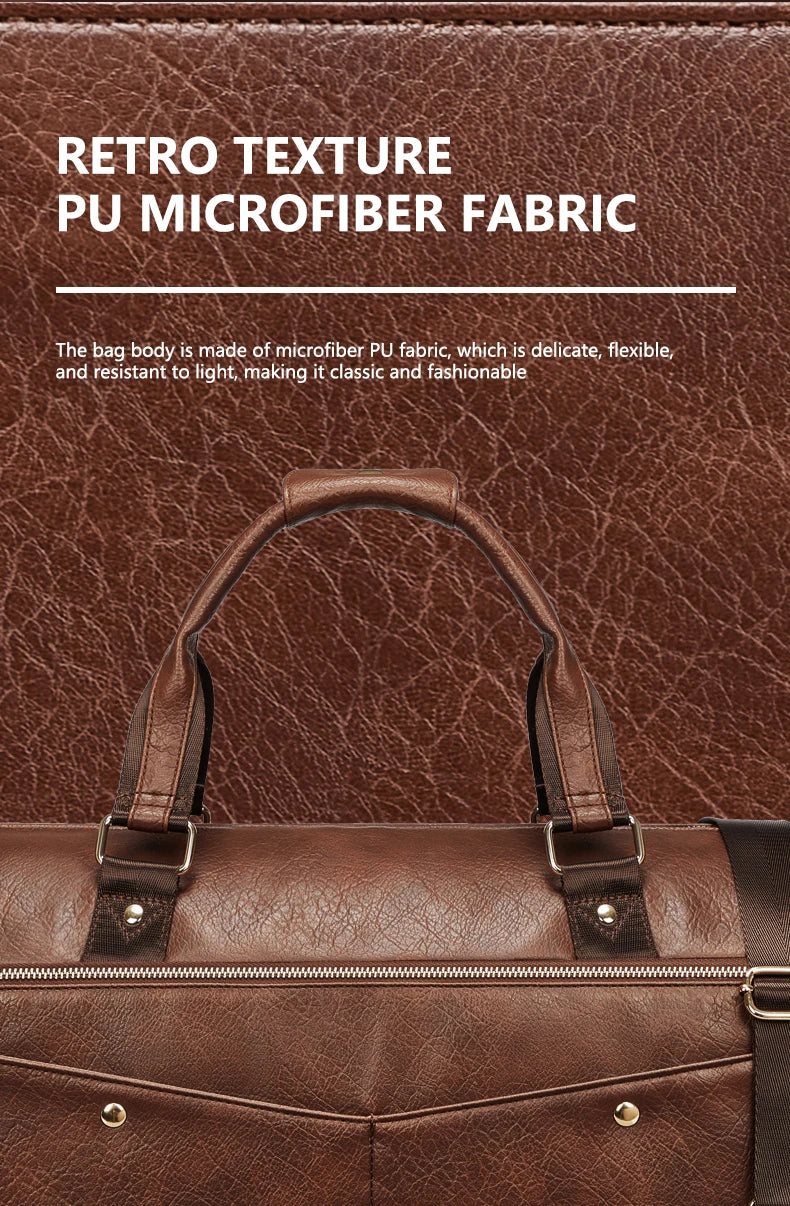Mingao 233015 Luxury PU Leather Sneaker Garment Duffle Bag - detail 2