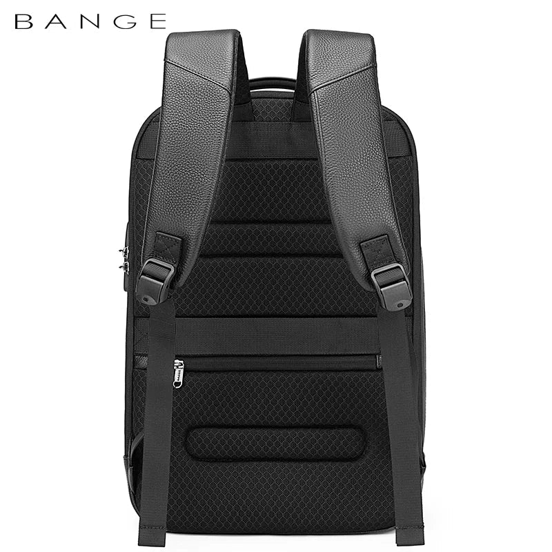 Backper Helix Anti-Theft PU Leather Backpack — side detail