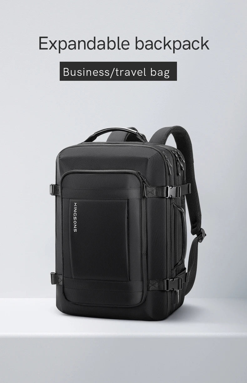 Kingsons KS3306W 17" Outdoor Air-Cushion Travel Backpack — USB Expandable Large-Capacity Laptop Bag