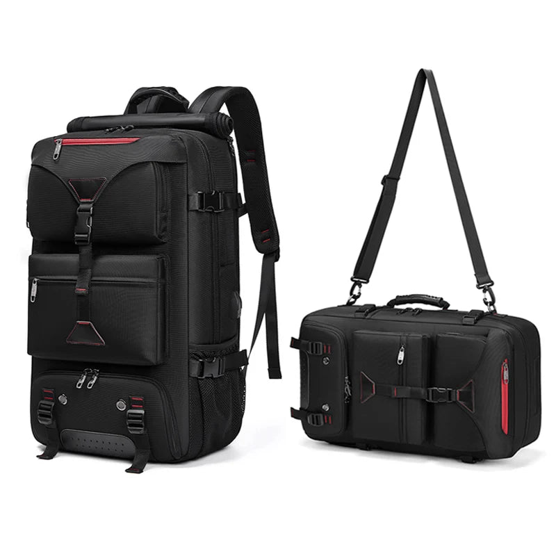 Mingao 221020 Expandable Anti-Theft USB Travel Backpack - Black 1680 Oxford