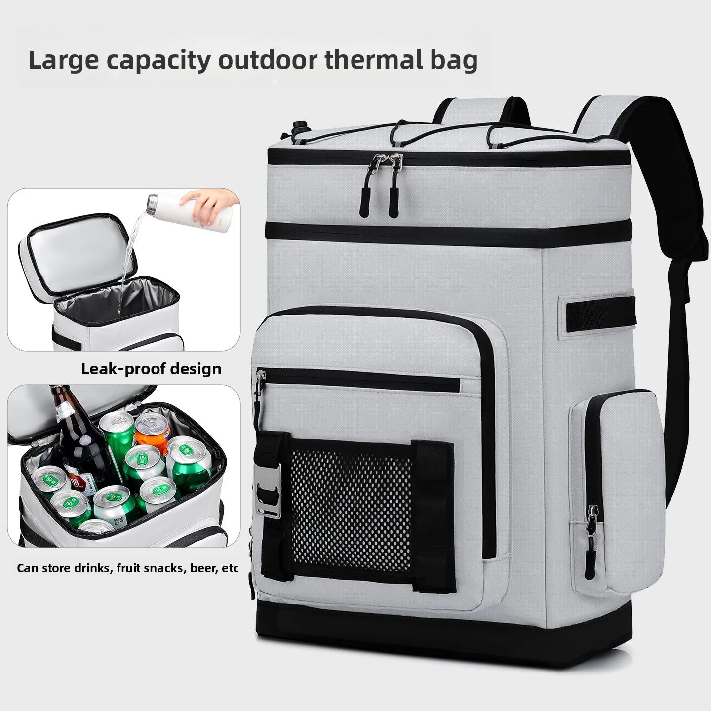 Keman KMA675-2 30L Camping Cooler Backpack - Back View