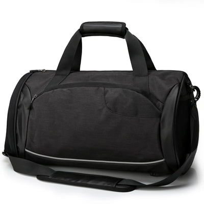 Mingao 303 Waterproof Sports Travel Duffle Bag with Shoe Compartment - Black