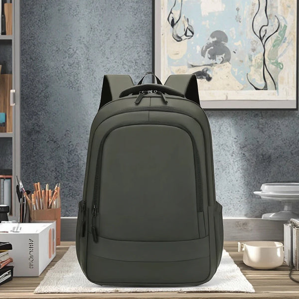 Lightweight business travel backpack with USB front view